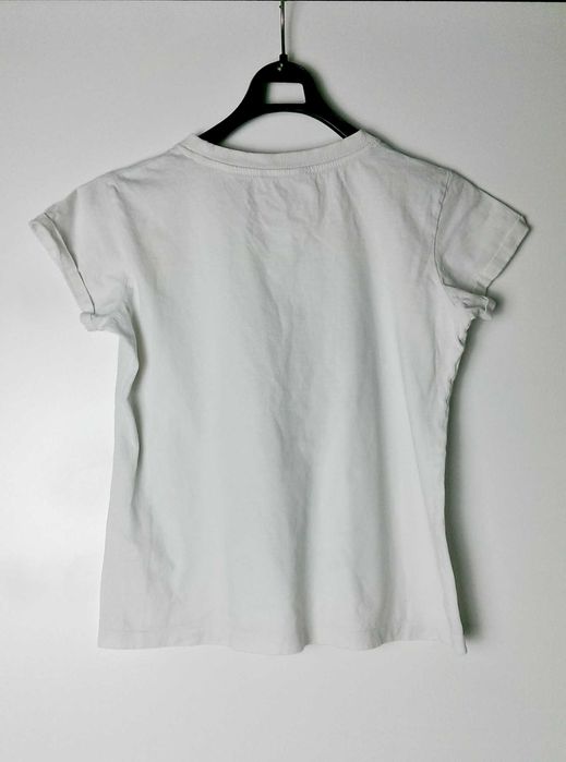 Damska bluzka koszulka t-shirt top krótki rękaw biała Unique Diverse S