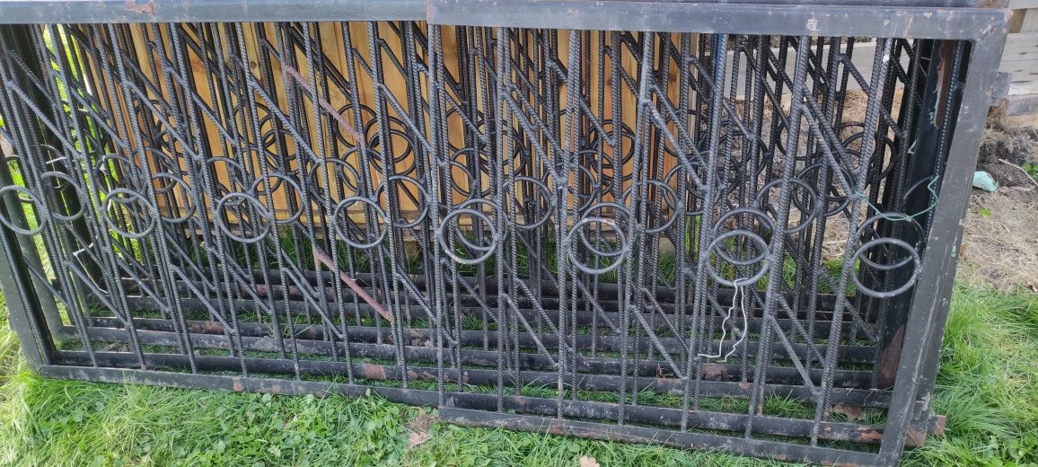 Stare ogrodzenie + brama furtka przęsło przęsła garażowa Brama