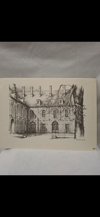 Żagań pałac Lobkowiców rys. Z. Jaworskiego