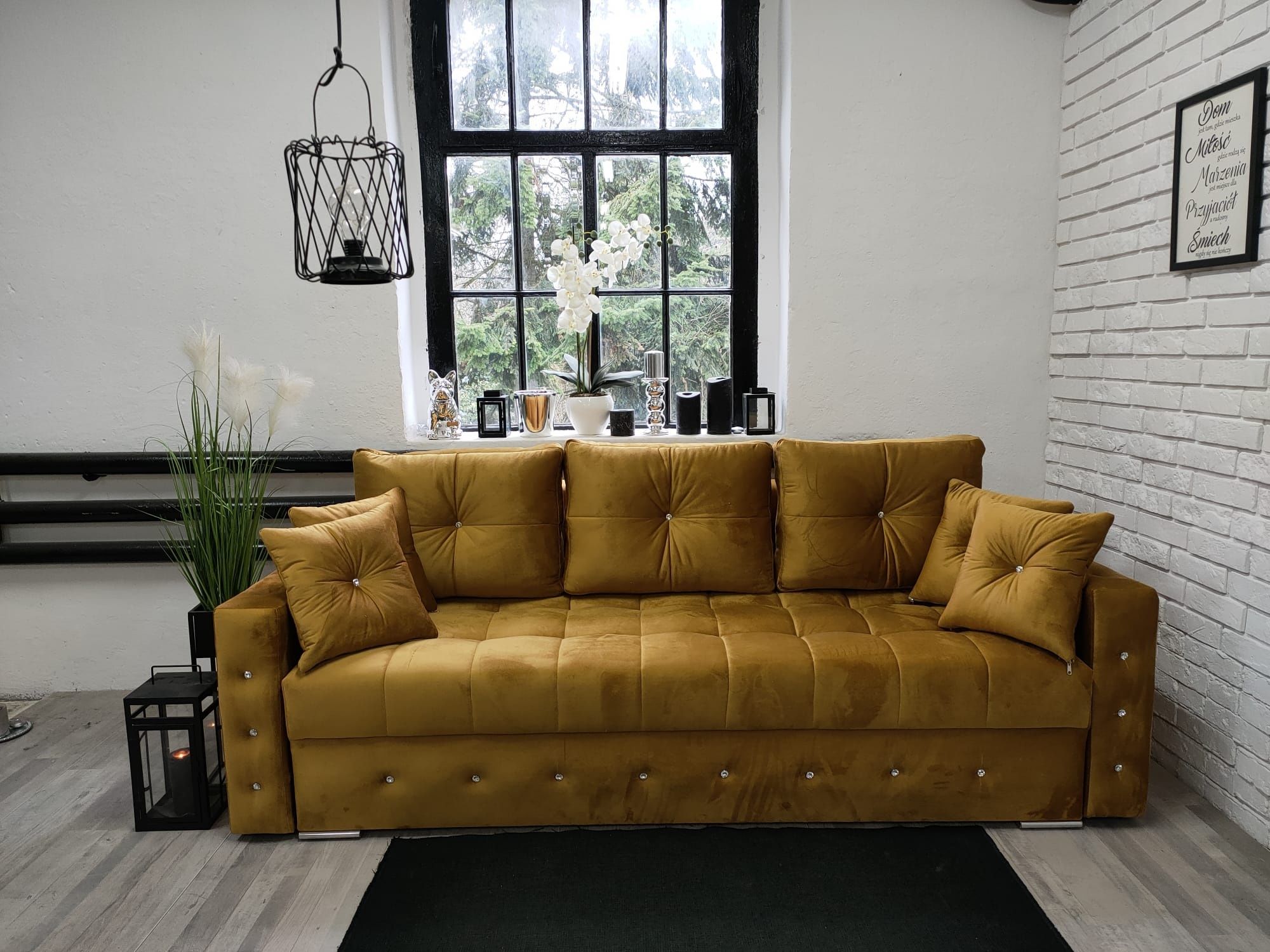 Kanapa,sofa Samara Glamour, sprężyny welur