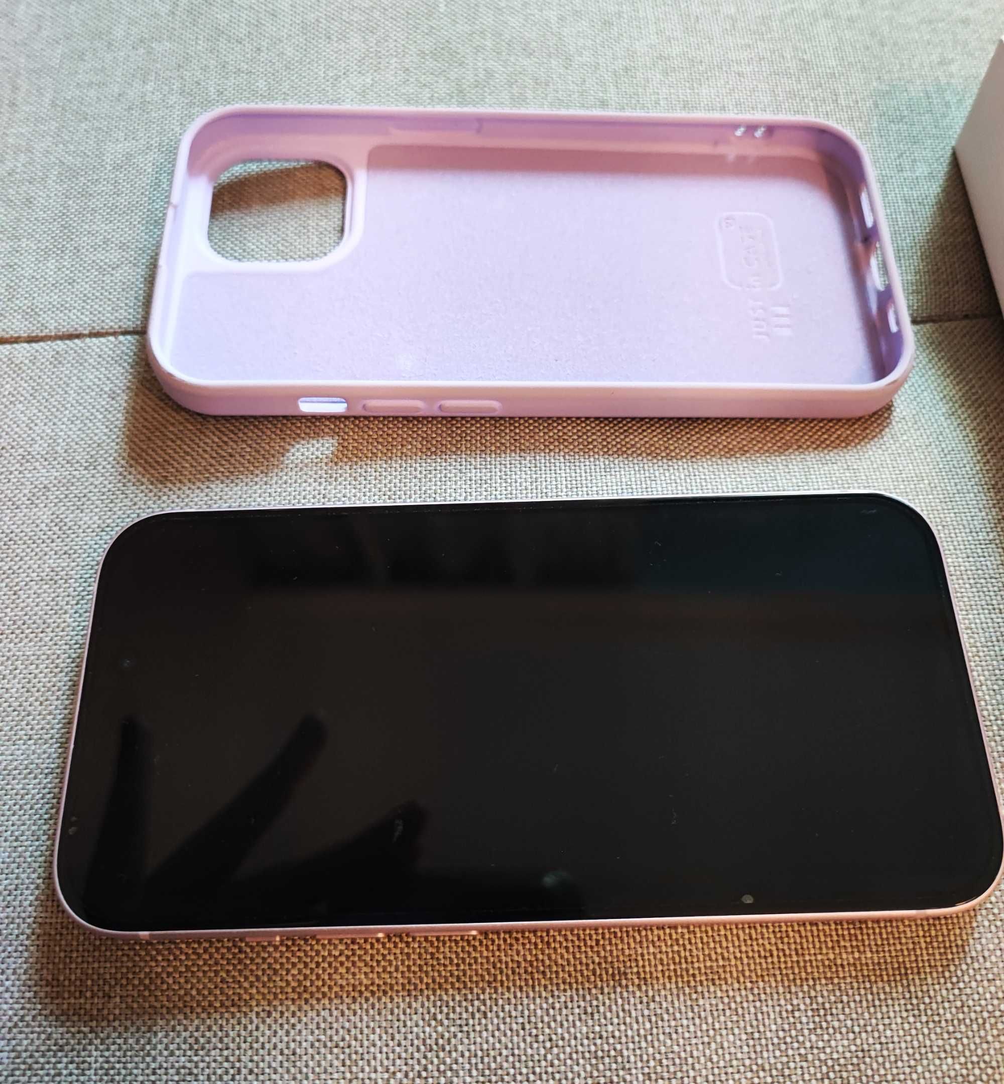 iPhone 15 Pink 128 GB, nowy, z casem ochronnym i szybą hartowaną