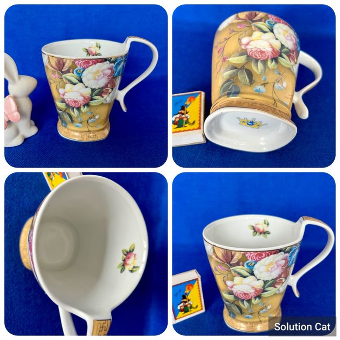 Чашка Кружка фарфор 450мл Кобальт Позолота Fine Royal Porcelain Новая.