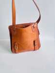 Torba Vintage ze skóry naturalnej / stylowa torba vintage brązowa