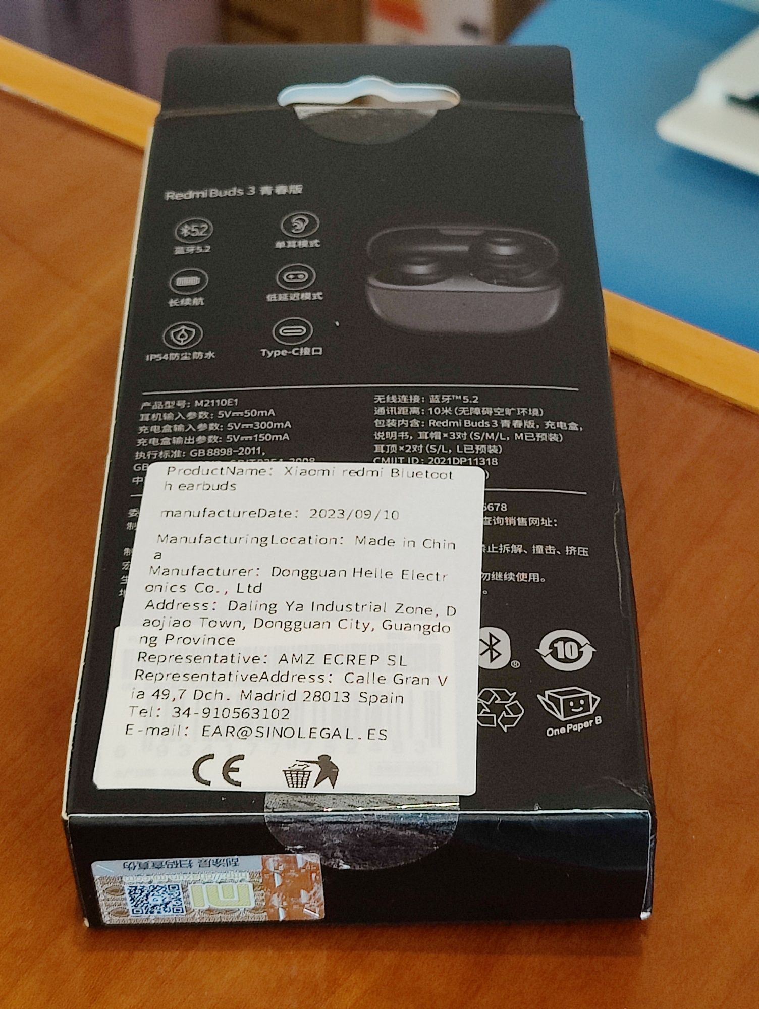 Phones Xiaomi Redmi Buds 3, novos na caixa