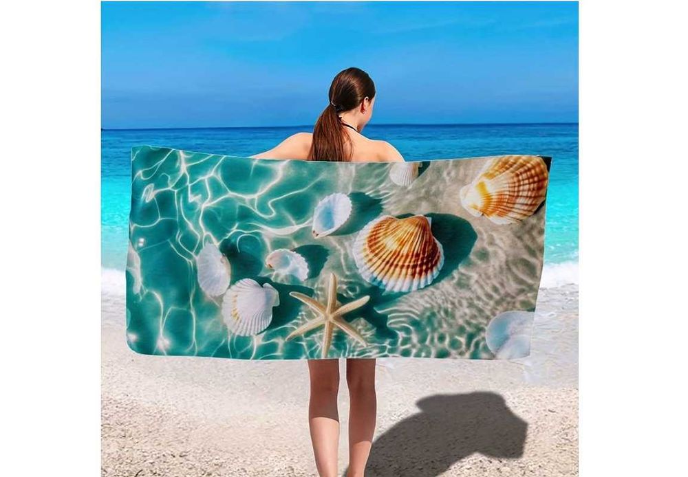 ręcznik plażowy muszle morskie NOWY/160 x 80 cm
