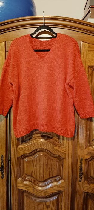 Sweter ceglasty L/XL