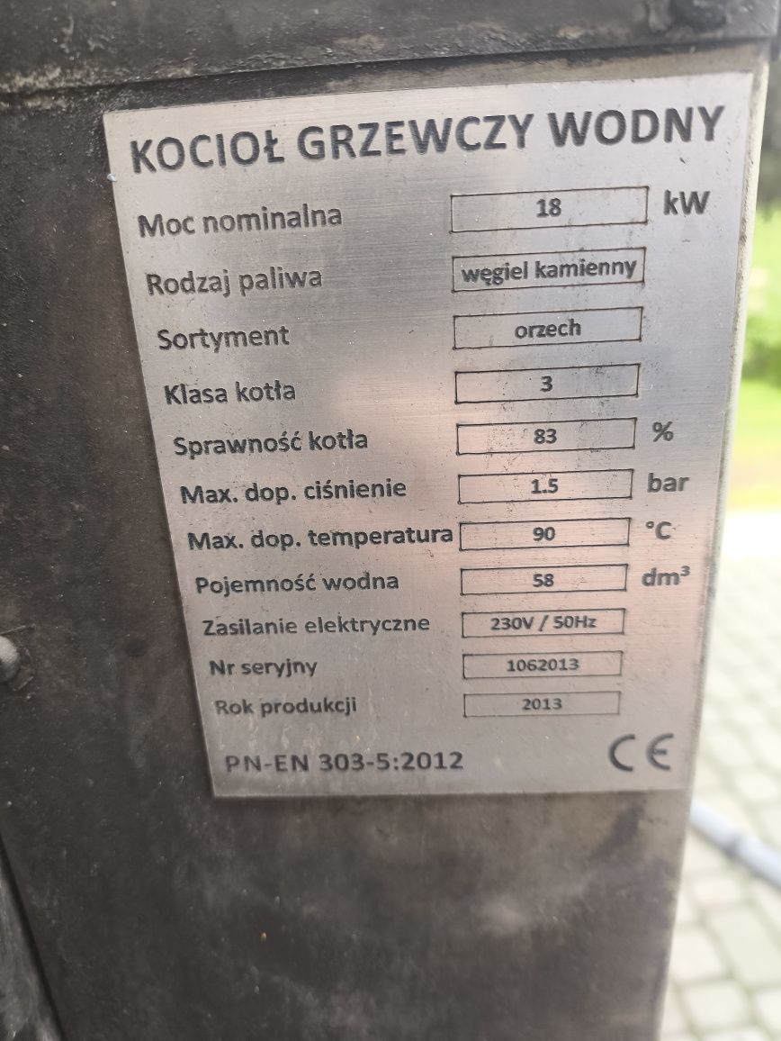 Kocioł piec węglowy 18 KW + dmuchawa