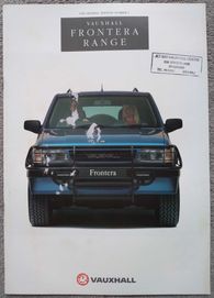 Prospekt Vauxhall Frontera rok 1993 Opel Frontera
