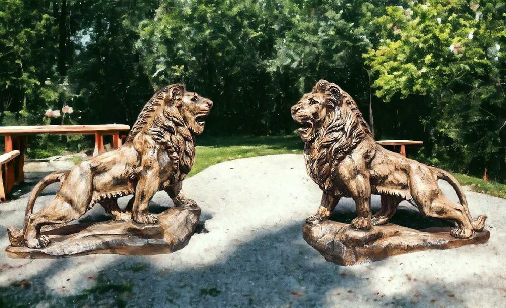 figura ogrodowa lew gigant para 155 cm