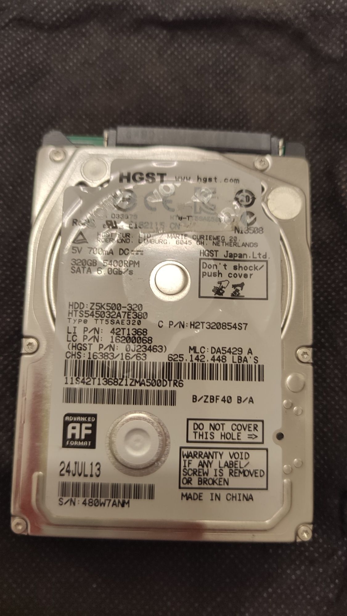 HDD 2.5" 320Gb 5400Rpm