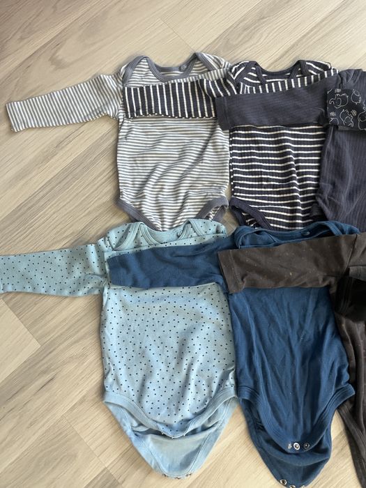 Body na długi rękaw, 17 sztuk, rozmiar 62/68