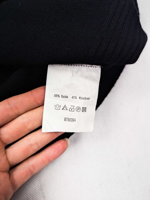 Czarny sweter JEDWAB KASZMIR XL ciepły