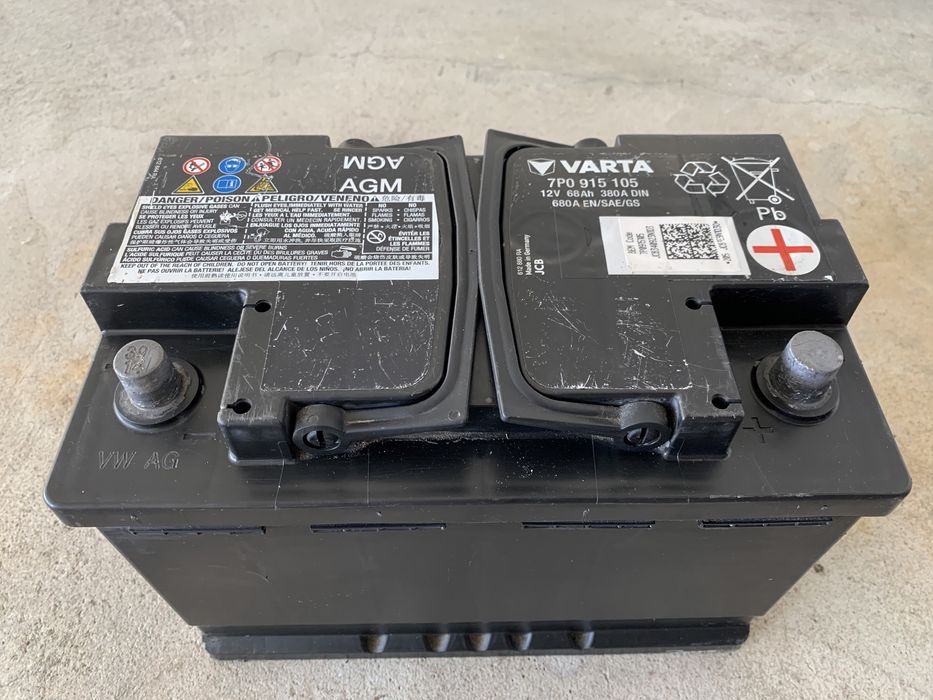 Bateria Varta G14, 95Ah AGM Usada Bom Estado Varta Mercedes Benz Rocket Bosch Banner Weber L3 Renault Citroen