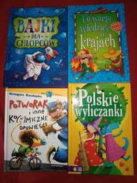 4 kaiążeczki Bajki dla chłopców o krajach Polskie wyliczanki Potworak