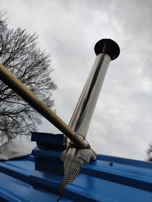 Super Piec koza piec rakietowy gruba blacha + rury INOX fajerki