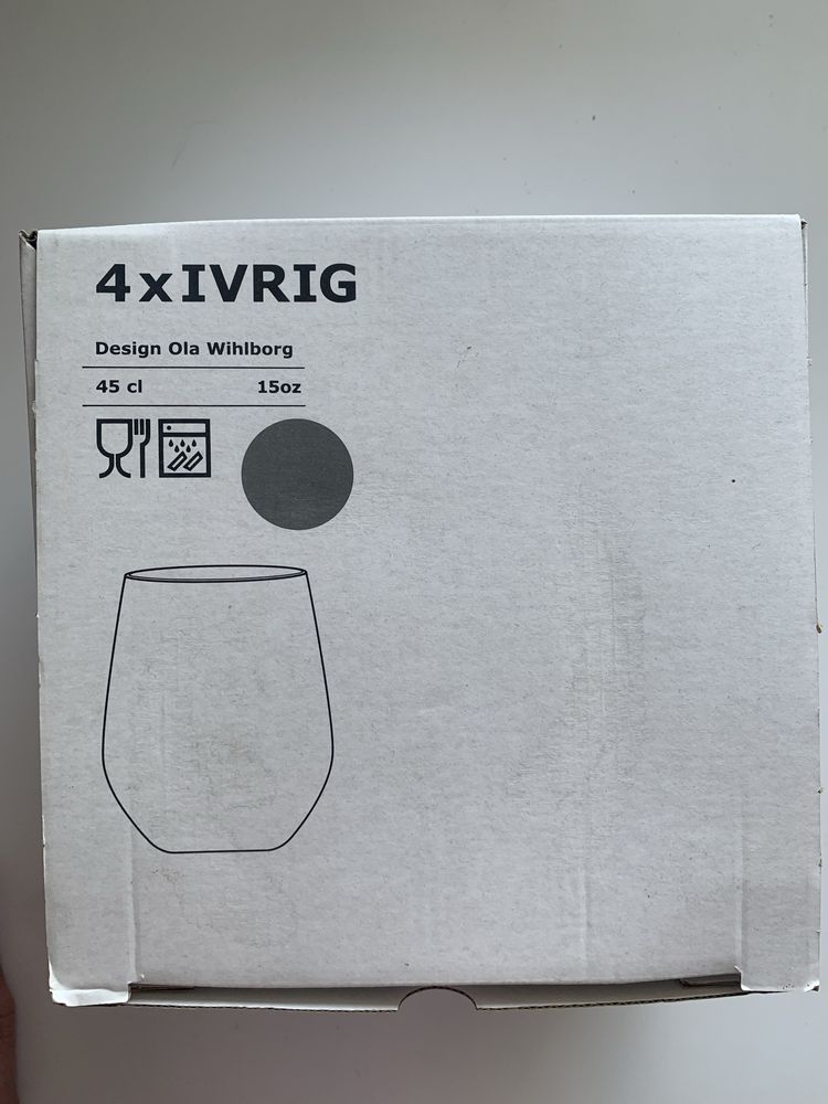 Komplet szklanek IKEA, Ivrig, 4 sztuki