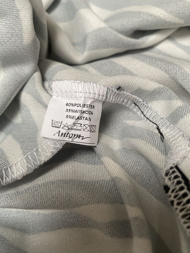Comshe długa Sukienka szmizjerka zebra koszulowa guziki 36 S