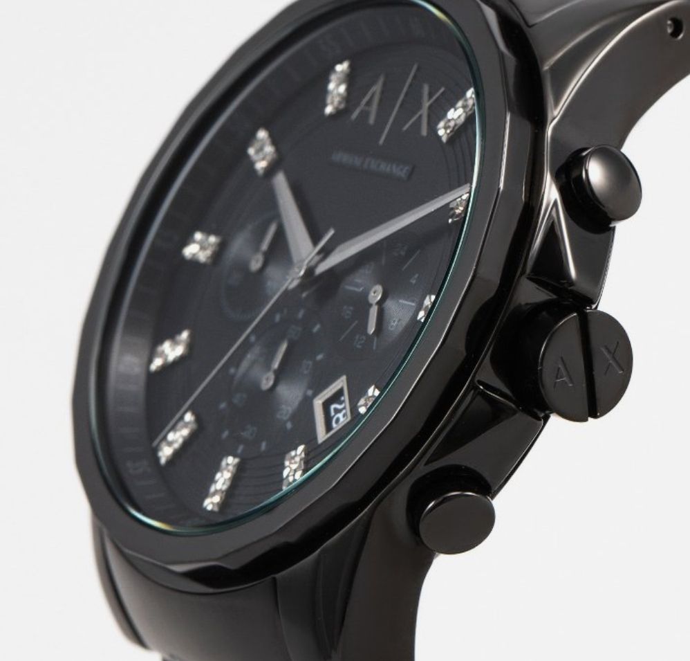 Czarny oryginalny zegarek Armani Exchange, nowy w pudełku