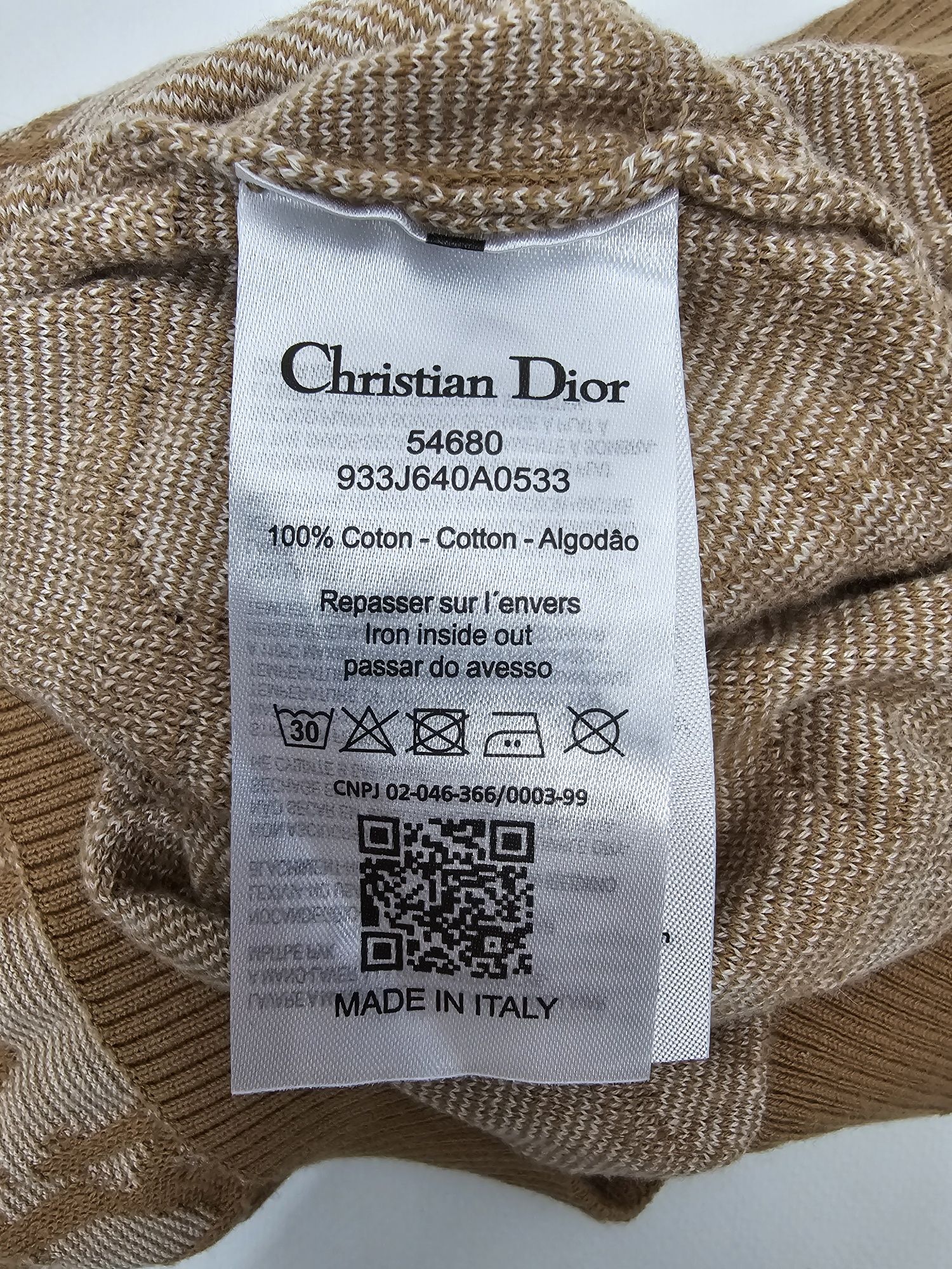 Christian Dior monogramny top z krótkim rękawem