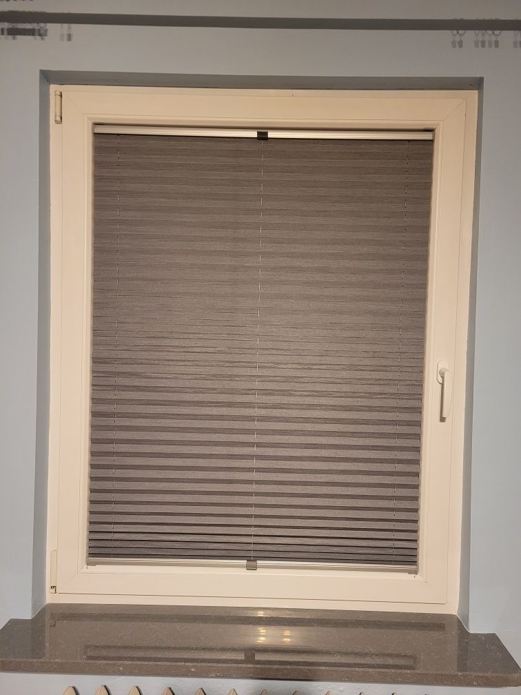 Plisa/roleta na okno szara 117 cm × 88,5 cm
