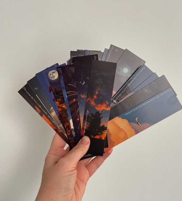 Закладинки для книг картонні набором 30 шт / закладки для книг