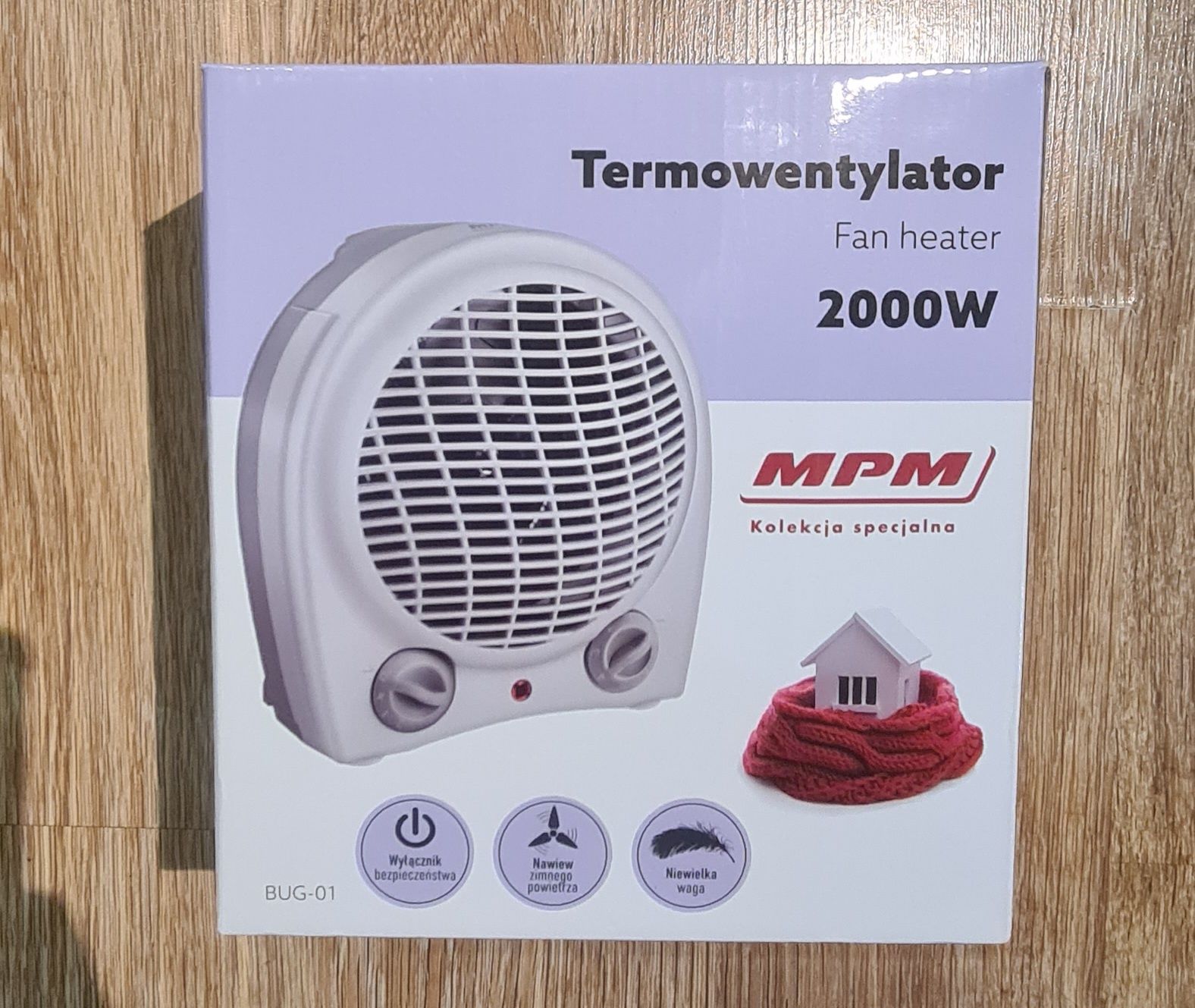 Termowentylator, ogrzewacz elektryczny MPM NOWY 2000W