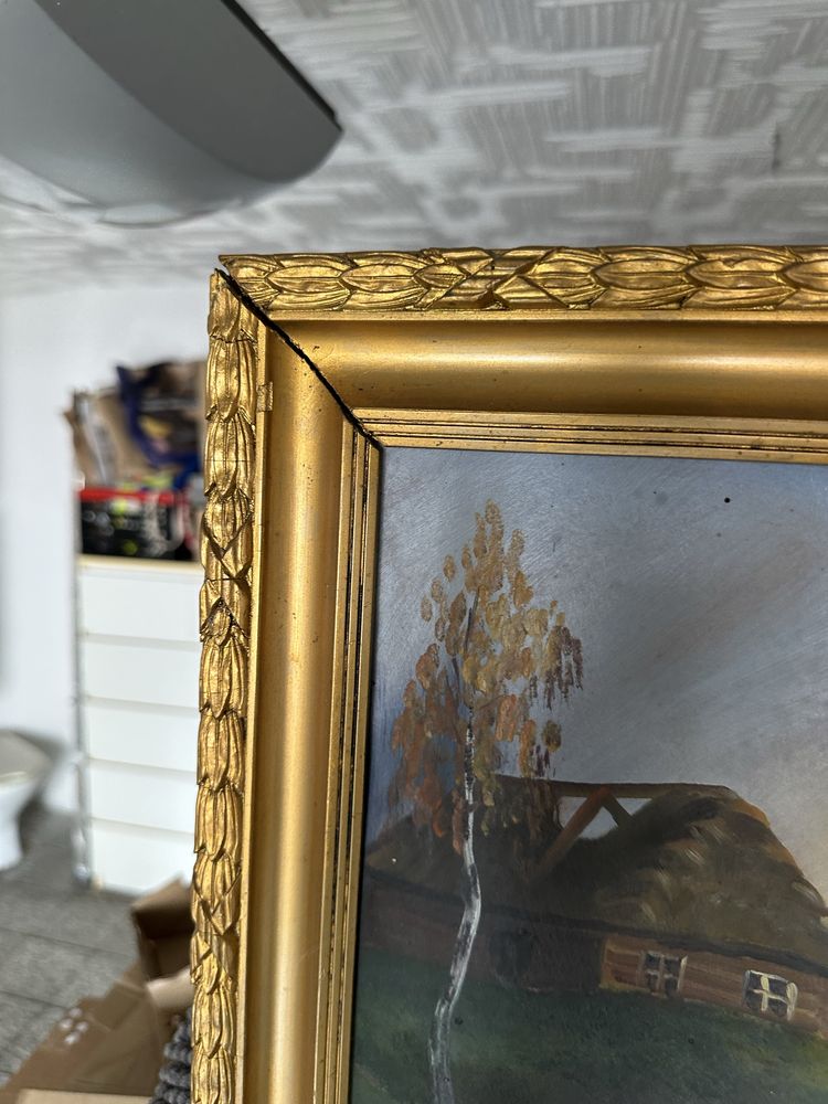 Obraz olejny stary przedwojenny