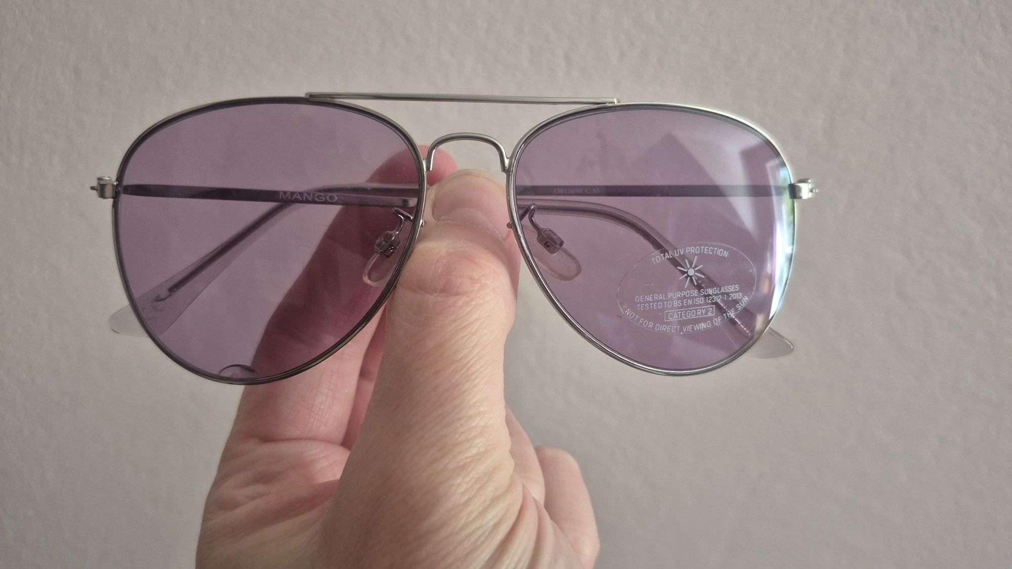 Okulary przeciwsłoneczne damskie pilotki Mango