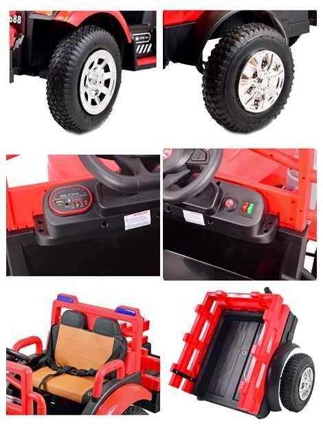 MEGA Traktor dla dziecka Auto na akumulator z PRZYCZEPĄ Bujak Pilot