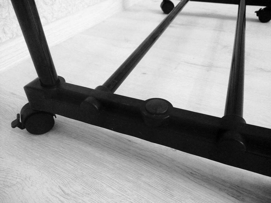 Стійка телескопічна подвійна вішалка для одягу та взуття до 30 кг