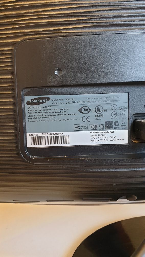 Monitor Samsung B2230N "22"