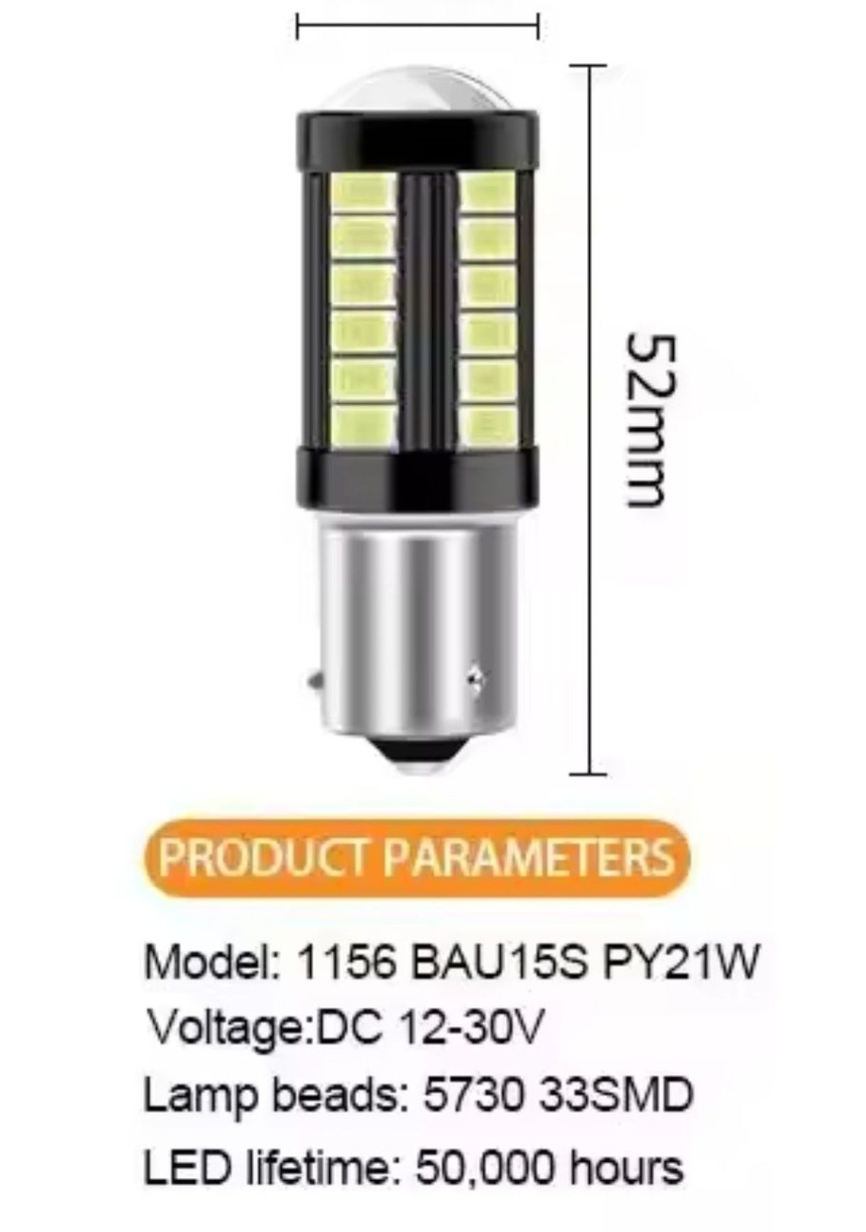 Żarówki LED P21W Mega jasne - komplet.
