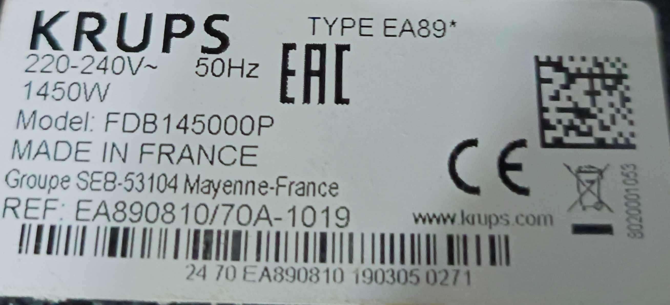 Pompa wody do ekspresu Krups Evidence EA 89