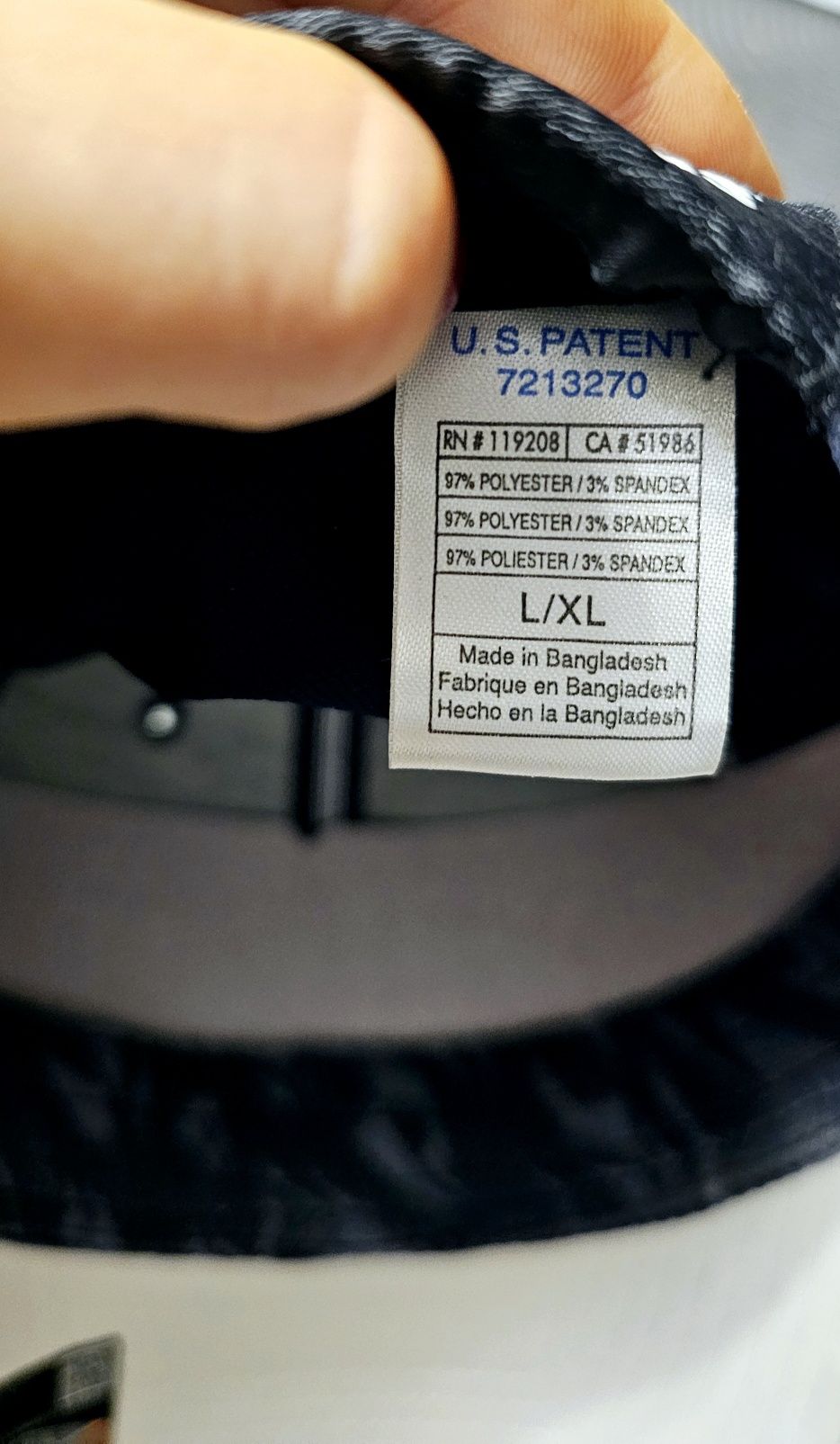 Nowa granatowo - biała czapeczka z daszkiem logo Adidas, rozm L / XL