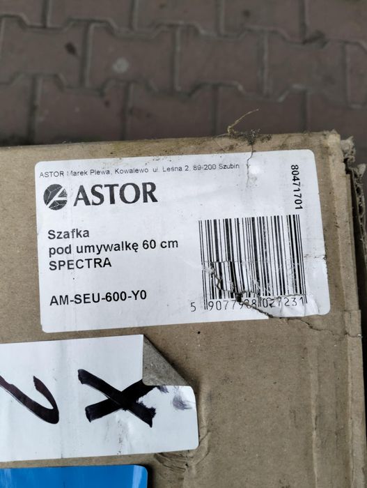 Okazja szafka pod umywalke siwa  nowa
