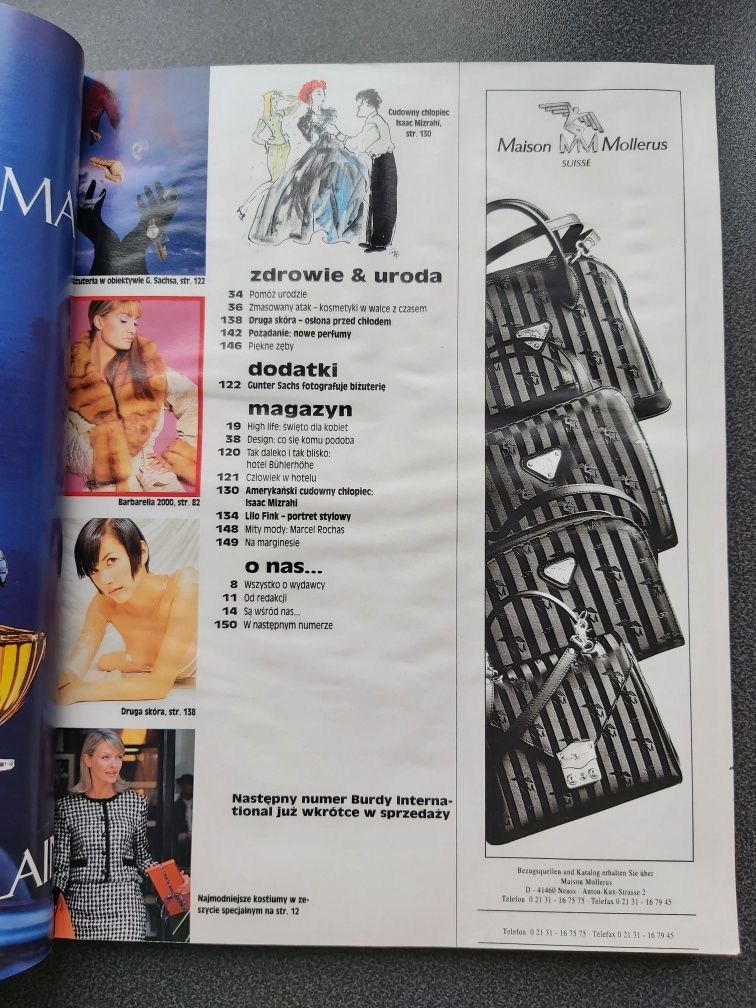 Burda International 4/95 zima 95/96 polska moda szycie wykroje 1995