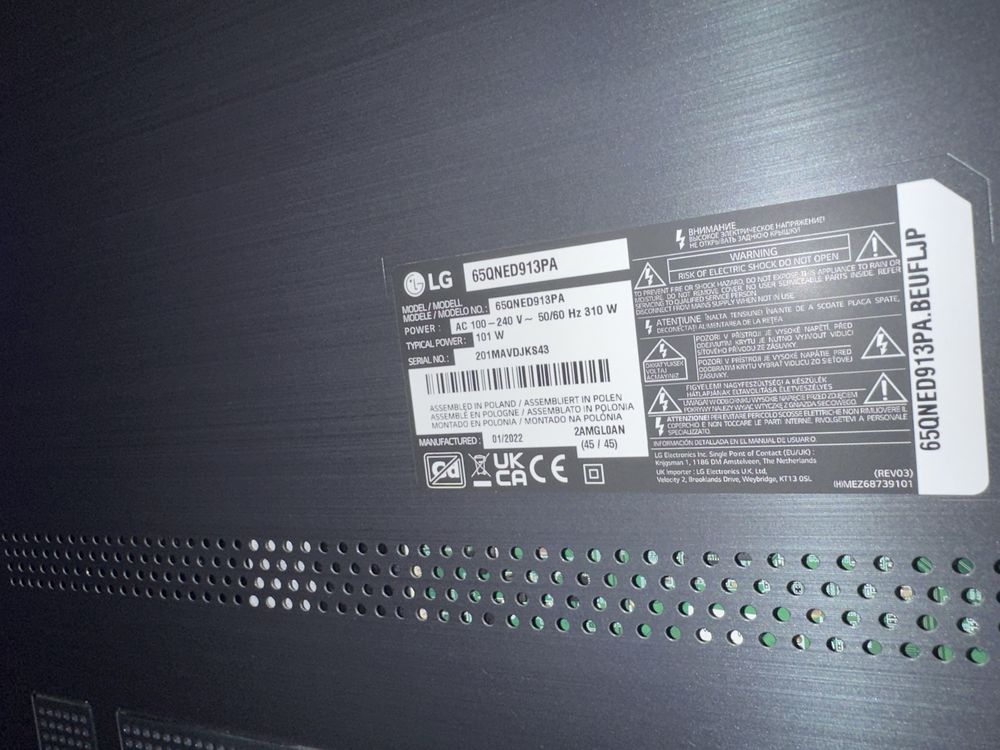 Telewizor LG 65 65qned913pa