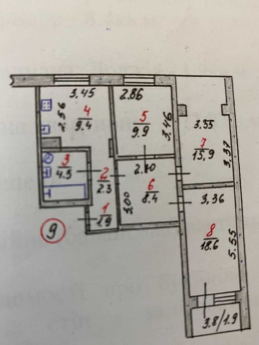 Продам СВОЮ без КОМИССИИ 3км квартиру в Центре Города ( Колодезная )