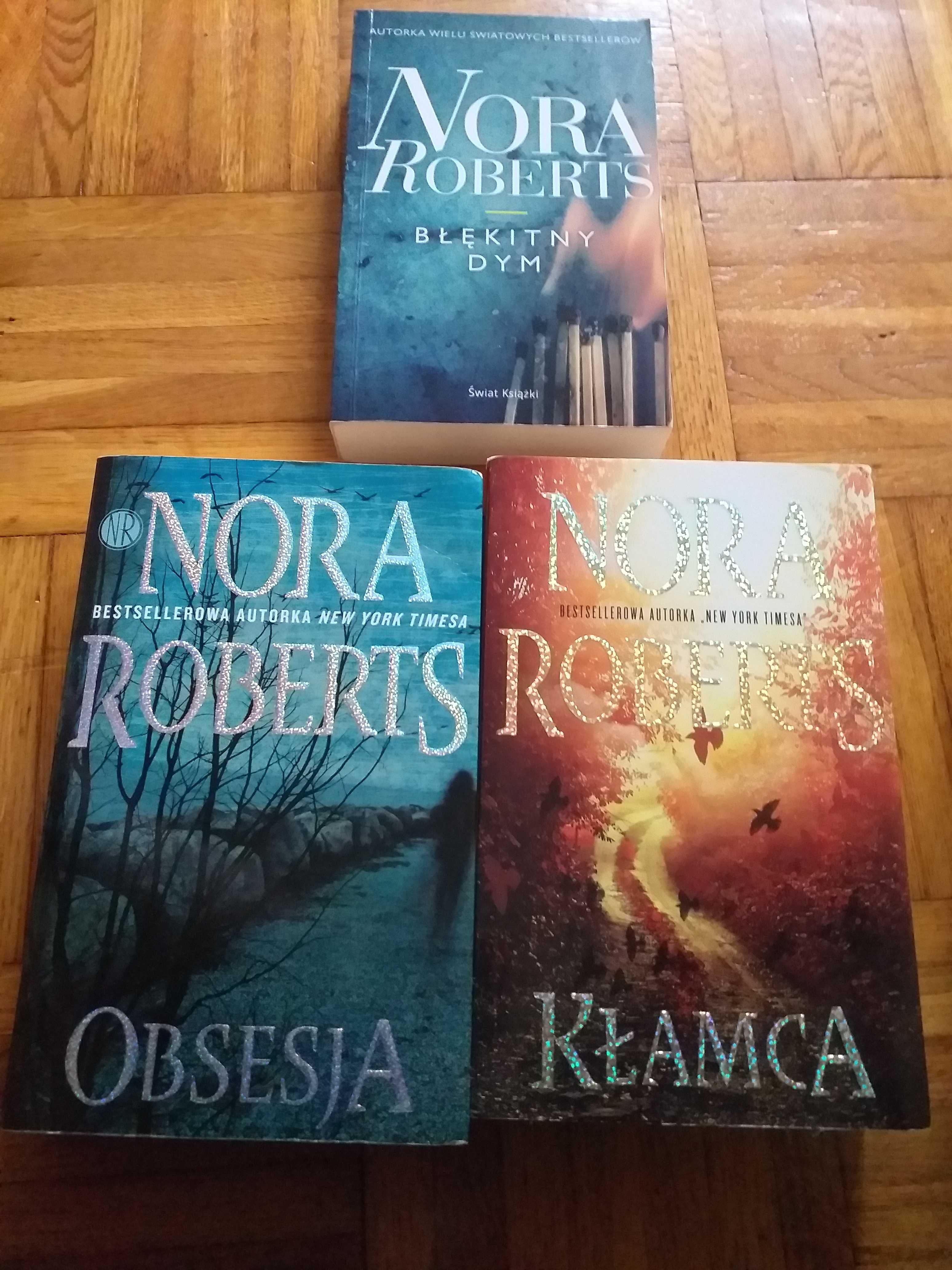 Nora Roberts- Kłamca,  Obsesja,  Błękitny dym, Poszukiwania