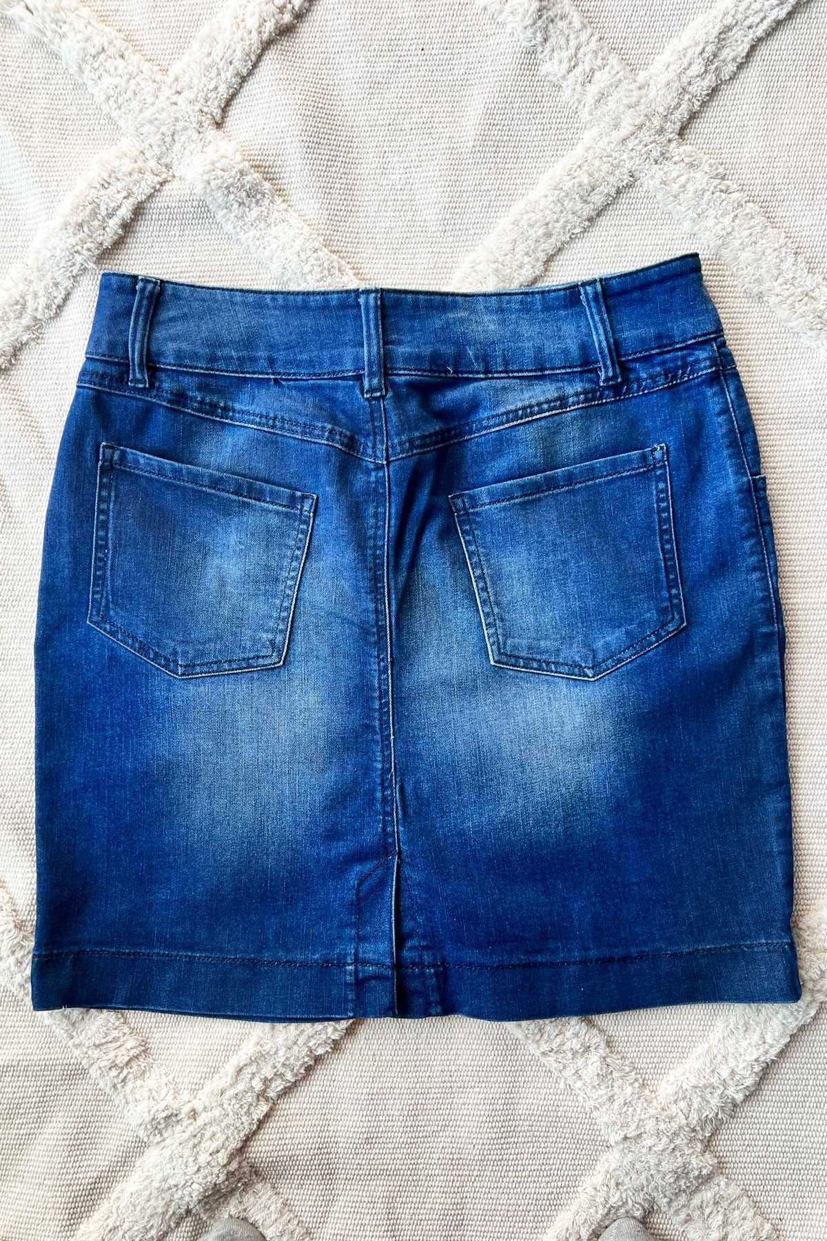 Bonprix Sustainable Collection jeansowa spódniczka mini rozm. 42 XL