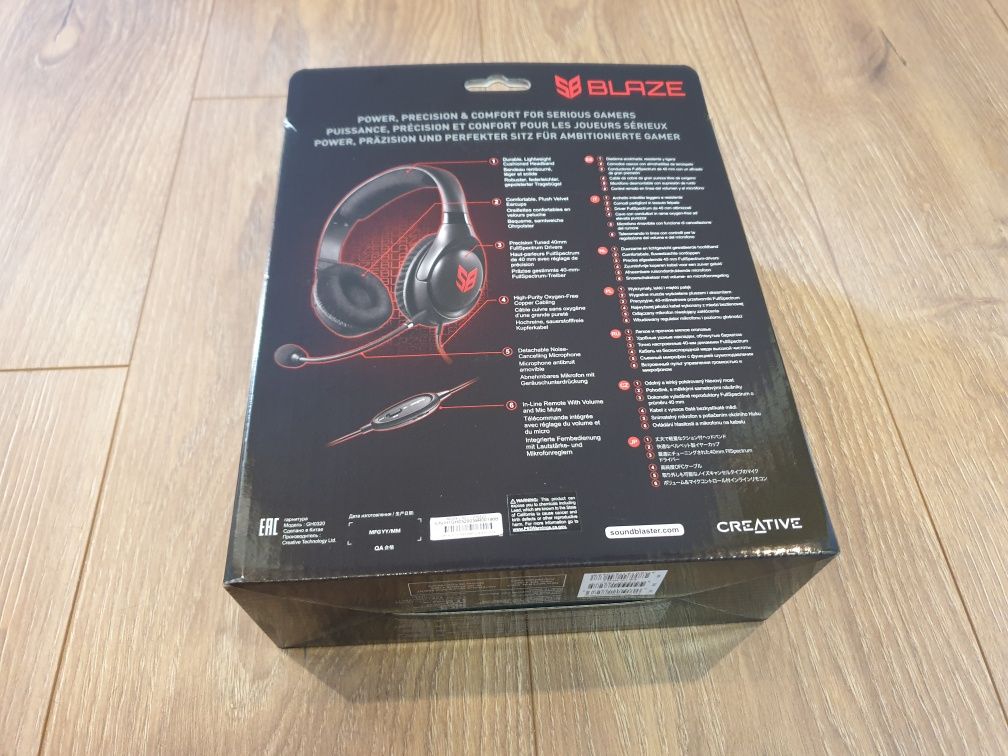 Słuchawki gamingowe Creative Sound Blaster Blaze SB GH0320 pilot