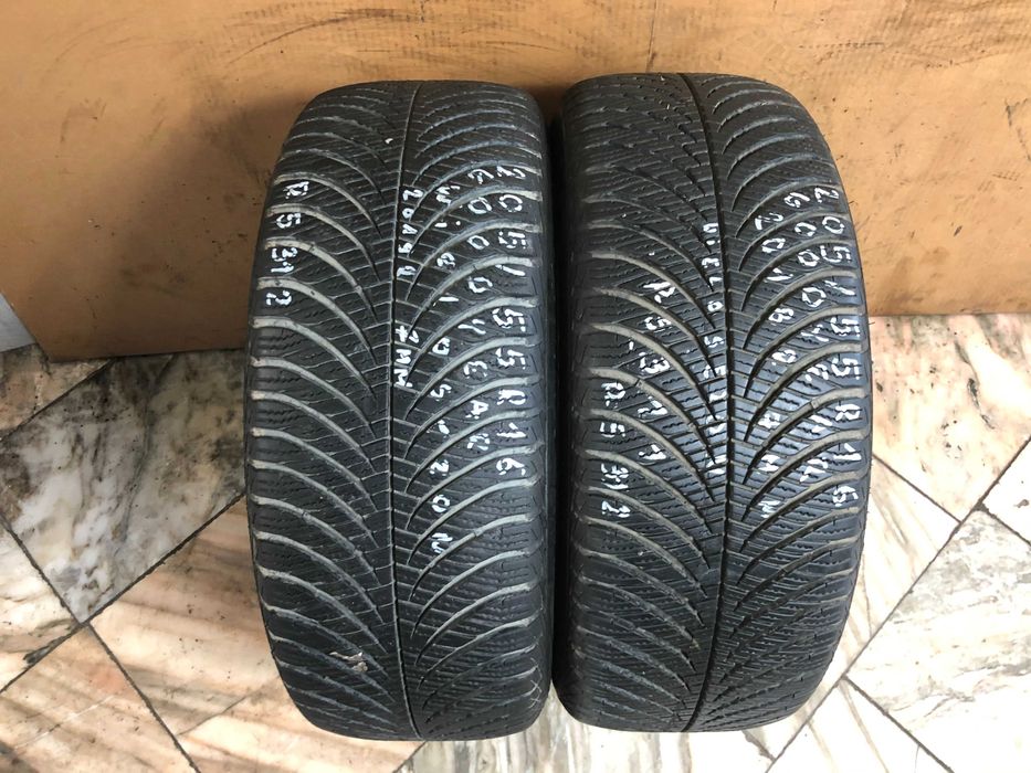 Opony Całoroczne x2 Goodyear Vector4Season 205/55R16 7mm 2018R -Montaż