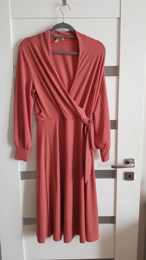H&m sukienka kopertowy dekolt r 38