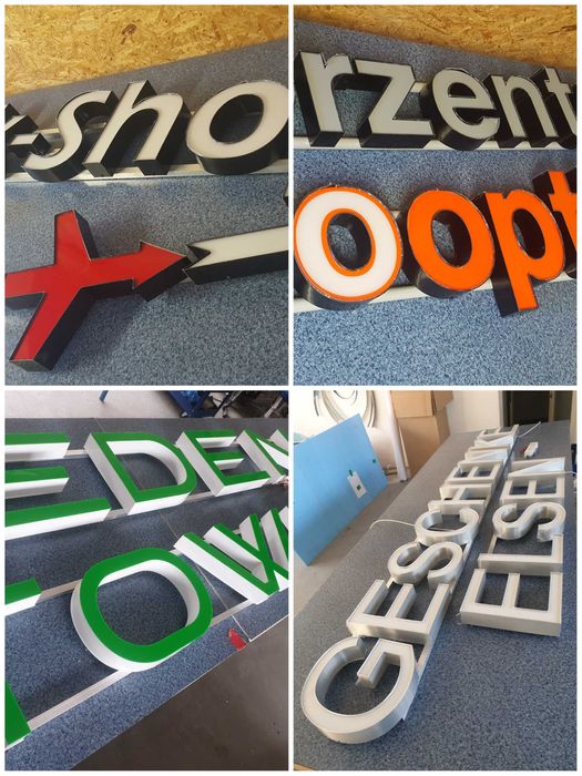 Kaseton reklamowy Litery 3D LED producent reklam Baner Logo Szyld