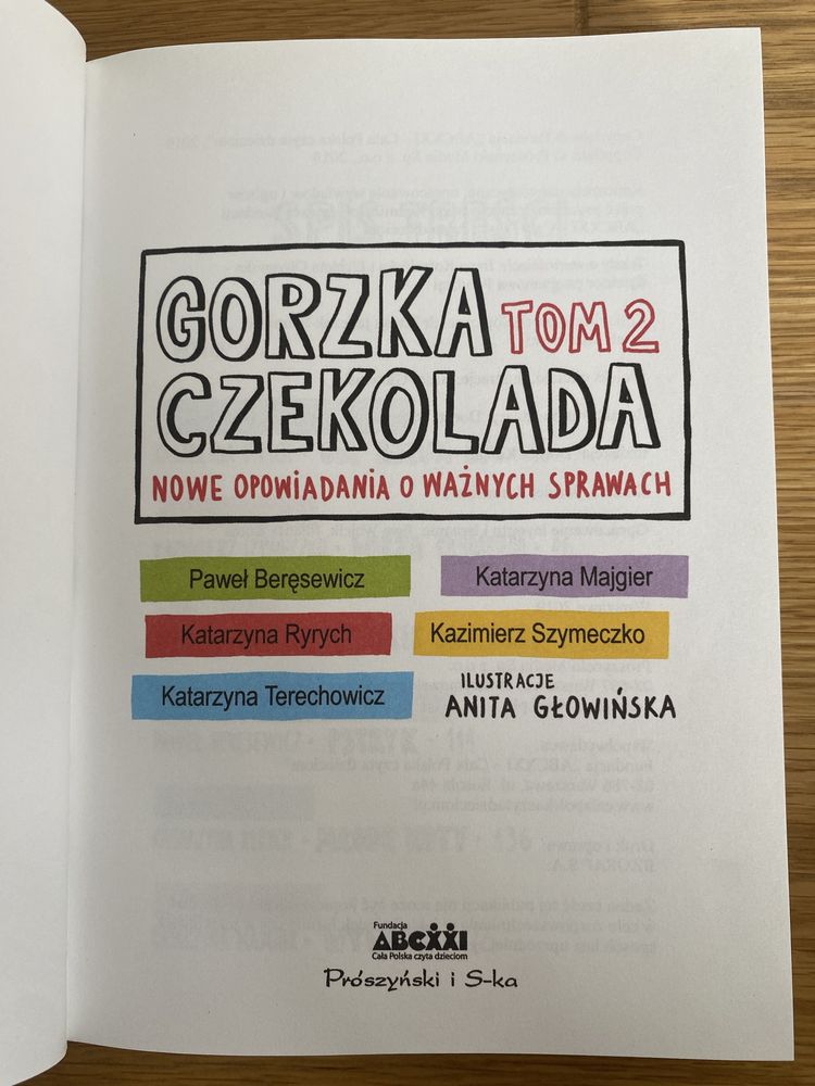 Książka "Gorzka czekolada Tom 2" Nowe opowiadania o ważnych sprawach