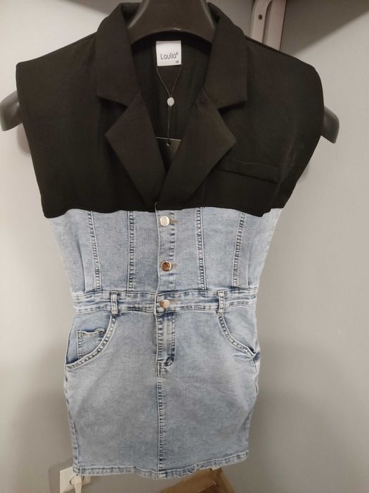 Sprzedam seksowną dopasowana sukienkę jeans marki Laulia