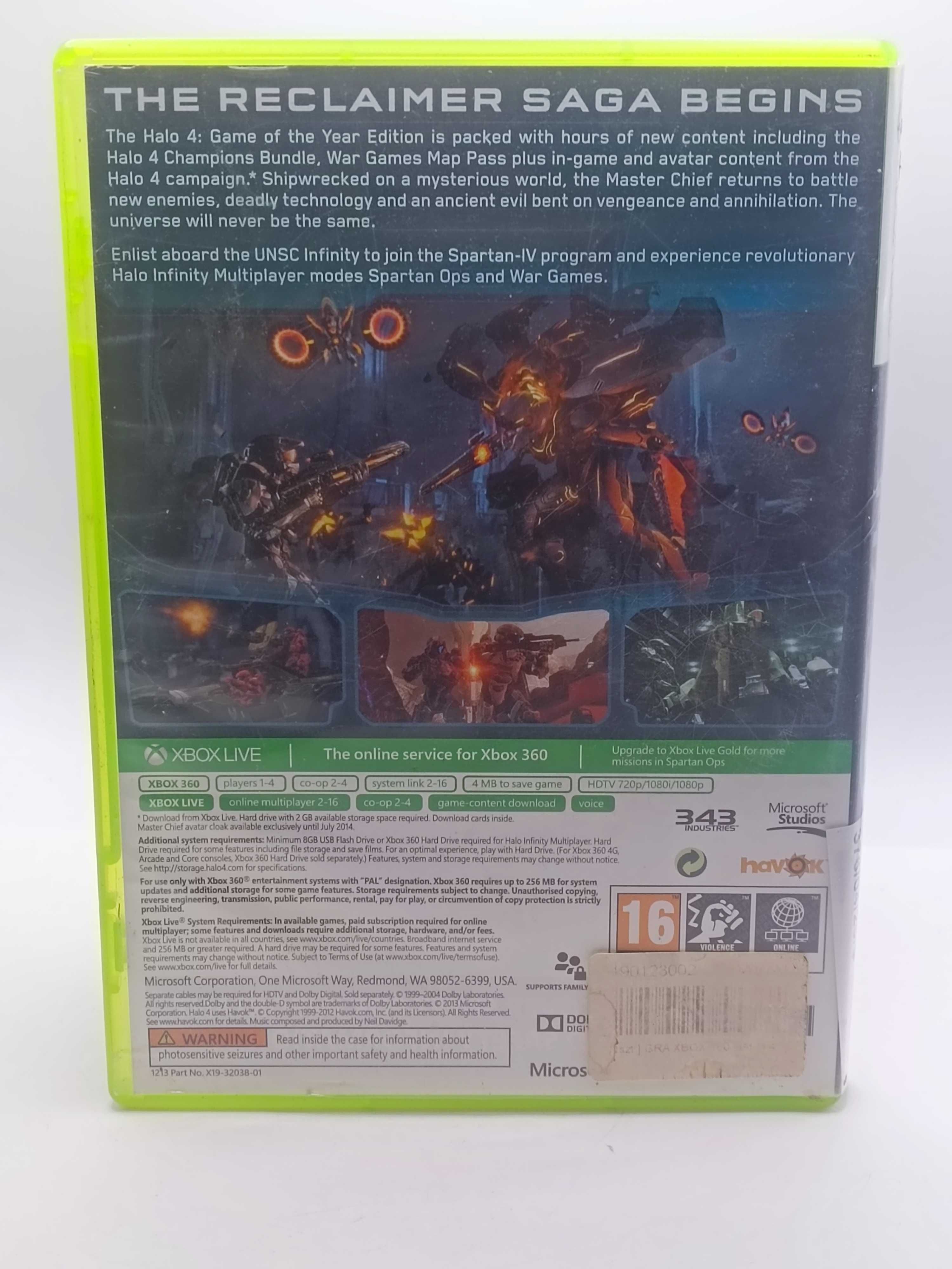 GRA Halo 4 Game Of The Year Edition 2CD NA XBOX 360 376/04/25s