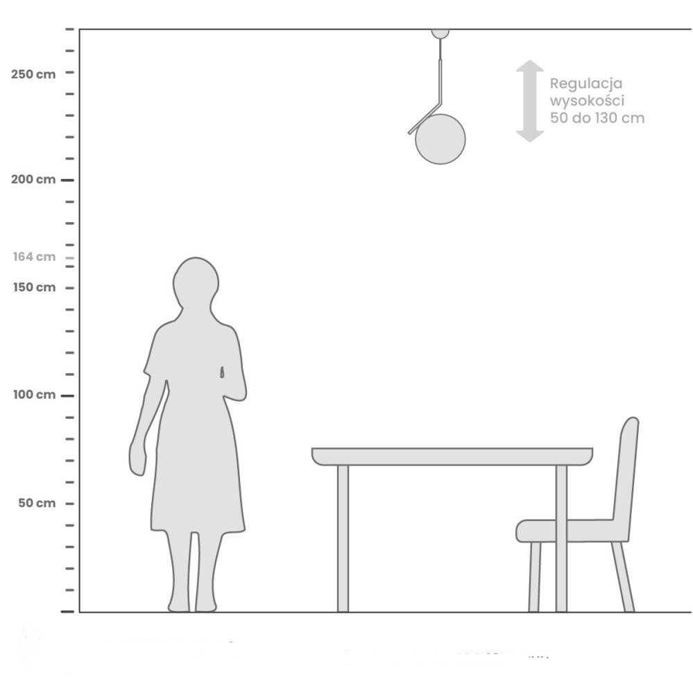 Nowoczesna lampa wisząca złota kula