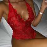 Seksowne body damskie bielizna koronkowa czerwony rozmiar S