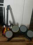 Gitara Guitar Hero + Perkusja Rock Band –Zestaw Niekompletny  (PS3)